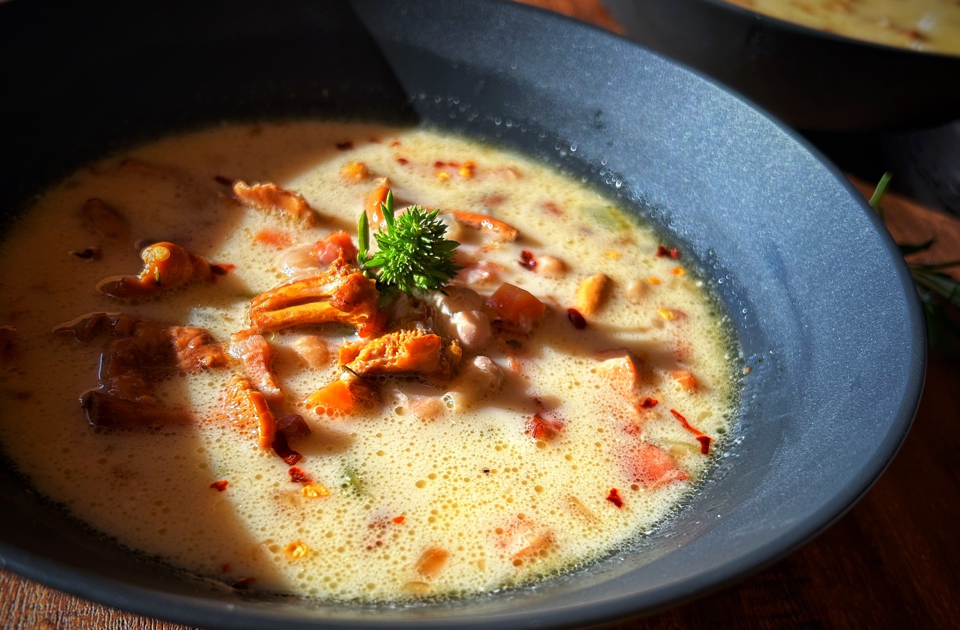 Creamy & Rich Chanterelle Mushroom Soup Appetizers Food nerd rockstar